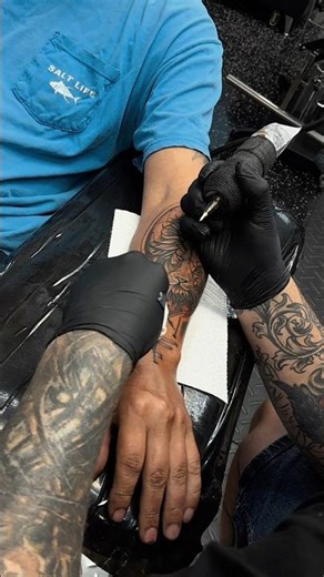 🦁 Solid Lines & Fierce Designs | Custom Lion & Geometric Forearm Tattoo