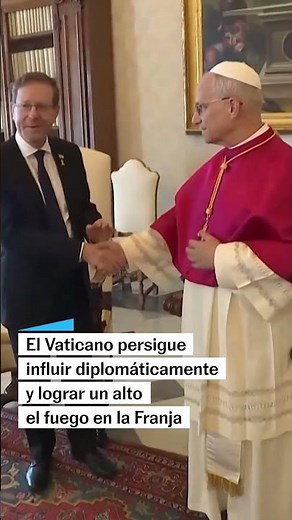 El Papa Leon León XIV recibe al presidente israelí Isaac Herzog en el Vaticano #shorts