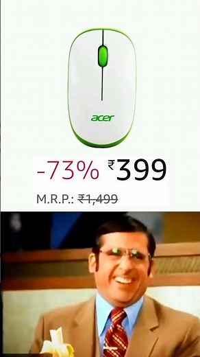 Acer Wireless Mouse (1600 DPI/2.4 GHz Wireless Frequency/Optical Sensor/USB Dongle)