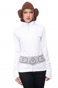 Princess Leia hoodie with sidebuns