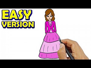 How to draw a person for beginners step by step easy female simple step | Simple Drawing Tutorial