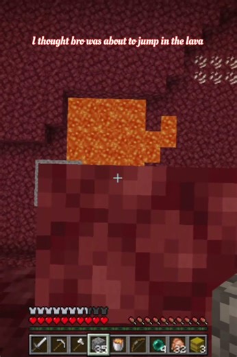 I thought bro was about to jump in the lava#minecraft #shorts
