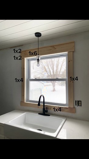 DIY Window Trim #windowtreatments #diykitchenremodel | Window Trim