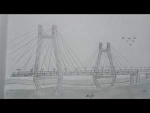 How to draw Cable-stayed bridge