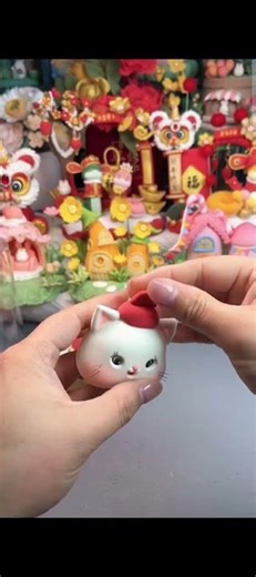 Adorable Clay Maneki Neko Handmade with Lightweight Clay - DIY Craft Video