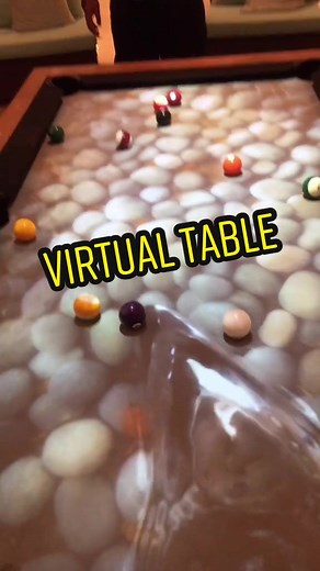 One of the coolest things i've ever seen!#pooltable #nextlevel #richlife #iwantthis #augmentedrealitysandbox #roborockrun