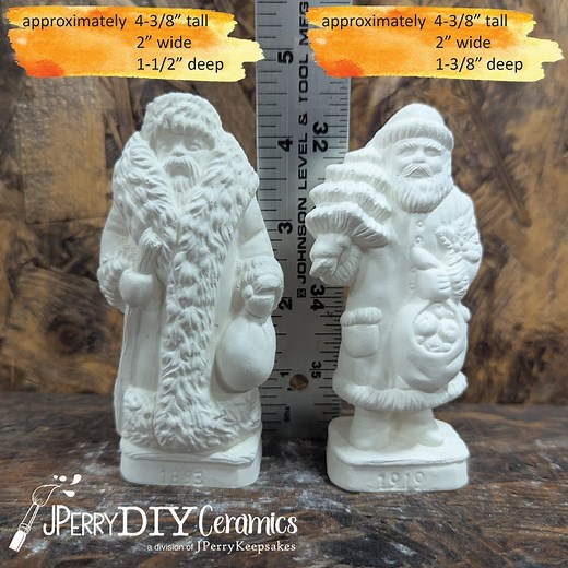 SMALL Ready to Paint Old World Santa Set 1893 and 1919 Collectible Santas Ceramic Bisque DIY Santa Christmas Decor - Etsy