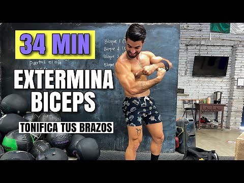 Extermina Tus BICEPS En Casa (34 Minutos) Rutina Para Tonificar Bíceps