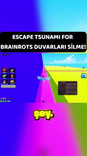 🌊 TÜM DUVARLARI SİLME HİLESİ! Escape Tsunami For Brainrots Script (Free Vip) #roblox #robloxshorts