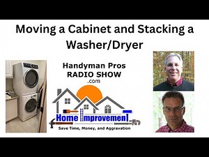 Laundry Room Change - Moving a Cabinet and Stacking Washer Dryer