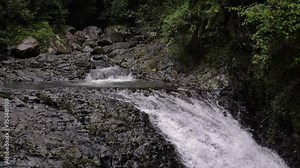 Top of the waterfall on Cave Creek from the walking trail, Natural Bridge, Springbrook National Park.