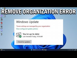 How To Fix Some of these settings are managed by your organization in Windows 11 - Easy Fix