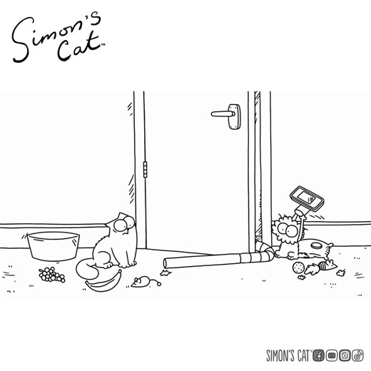 Two against the Vacuum...Who will win?! | Simon's Cat