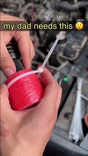 Mechanic's Secret Hack Pool Noodle Flashlight Trick Revealed! #shorts