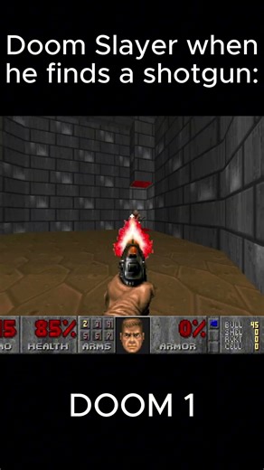 Doomguy when he finds a SHOTGUN #doom #gaming #doomslayer