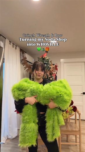 Next step: making Whoville drinks & decorating🤭 #dirtysodashop #grinch #grinchmas #christmasdecor | Madison Olson