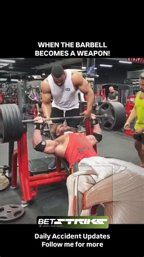 Daily Accident Files on Instagram: "In the gym, we often feel invincible. But gravity is a constant, and it’s unforgiving. This video captures the exact millisecond where control was lost and a near-death event unfolded. ​The snap of a muscle or the slip of a grip—the margin for error is zero. This athlete was inches away from a catastrophic neck injury. Are you using safety bars? Is your spotter actually ready? Or are you gambling with your life every Monday? ​Awareness is the only thing standi
