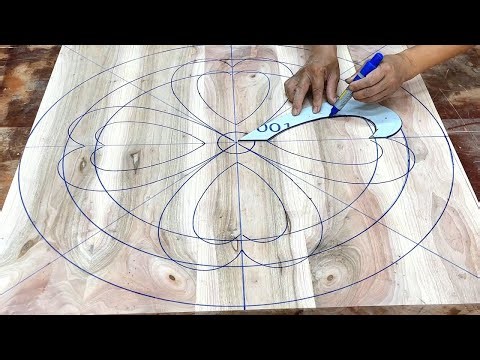 Amazing Skills Of Carpenter With Tree Trunk // Coffee Table Design With Beautiful And Unique Pattern