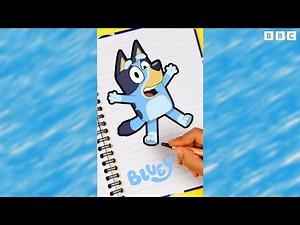 Bluey | How to Draw Bluey | CBeebies #shorts