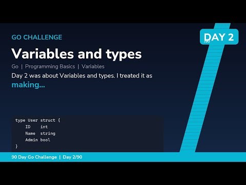 Variables and types - Day 2/90 Go Challenge