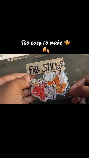 diy fall stickers 🍁🍂