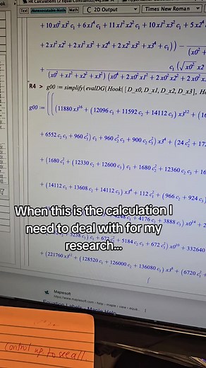 Pure Mathematics Research: PhD Student Working on Advanced Calculations