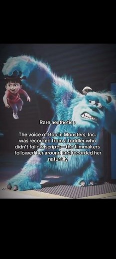 The voice of Boo in Monsters, Inc. was recorded from a toddler who didn't follow scripts