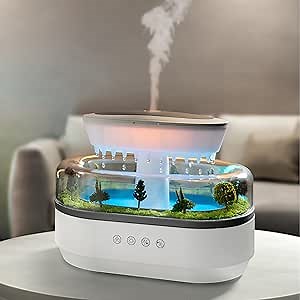 Essential Oil Diffuser with Drip Music, 7-Color LED Night Light, 250ml Water Drip Diffuser for Relaxation, Large Room & Office