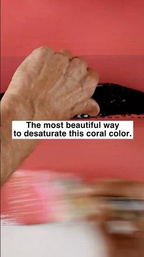 The most beautiful way to desaturate this coral color.