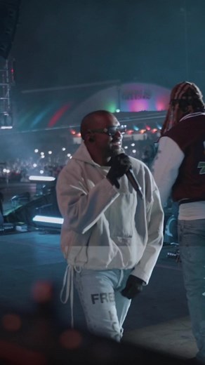 Kanye West Freestyling on Future's Song at Rolling Loud Main Stage