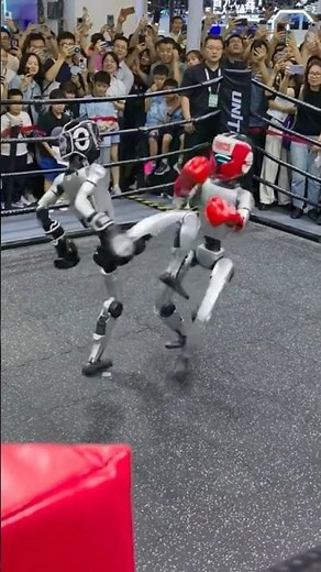 Insane Robot Fight! 🤖💥 The Future of Boxing is Here! #RobotFight #AIvsAI #FuturisticBattle