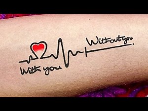 Meaningful heart beat tattoo on hand with pen ll Amazing tattoo designs