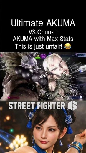 【Street Fighter 6】 Chun-Li vs. AKUMA : Ultimate AKUMA with Max Stats #sf6 #chunli
