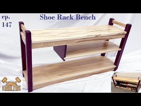147 - DIY Wooden Shoe Rack Storage Bench