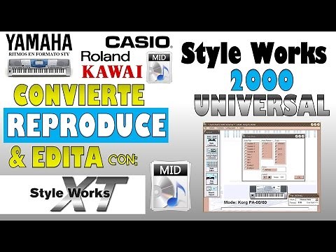 Edita, Reproduce y convierte estilos para YAMAHA | Style Works 2000 Universal v1.99