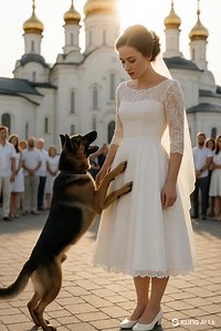 During the wedding ceremony, a shepherd suddenly stood in the way of...