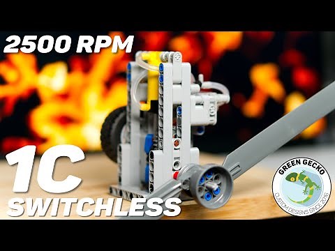 LEGO Technic 1 Cylinder Switchless Pneumatic Engine - 2500 RPM! LPE MOC - w/ Instructions