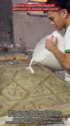 White Gypsum Multipanel bathroom or shower wall panel