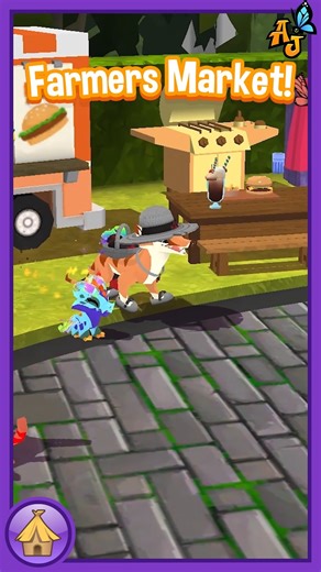 Animal Jam on Instagram: "This summer, take a stroll through the FARMERS MARKET, Jamaa's newest den! The Farmers Market Bundle comes with the den, music, and a set of exclusive den items! #animaljam #kidsgames #gaming #animaljamplaywild #AJPW #fyp #animals #AJEpicDens #ajden #farmersmarket #farm #market"