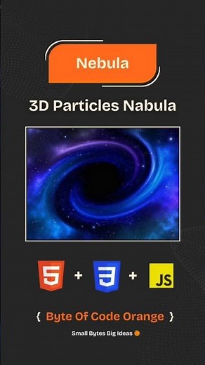 interactive Nebula animation built using HTML + CSS + JavaScript 🚀#coding #programming #javascript