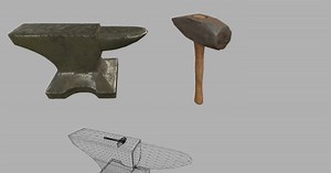 PBR VR-ready anvil and mallet | 3D Props | Unity Asset Store