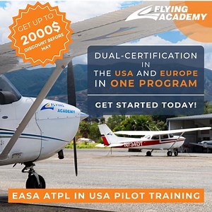 Dreaming of becoming an airline pilot? Now you can train in the USA and receive an EASA ATPL certification. Take advantage of year-round flying weather, no landing fees, and savings of up to $2,000 on your tuition fees. Limited spots available—apply today! | Flying Academy