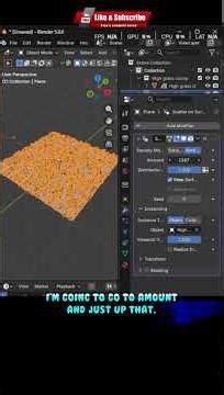 Blender 3d | Scatter on surface Modifier #blender #creativeblender #blender3d #3danimation