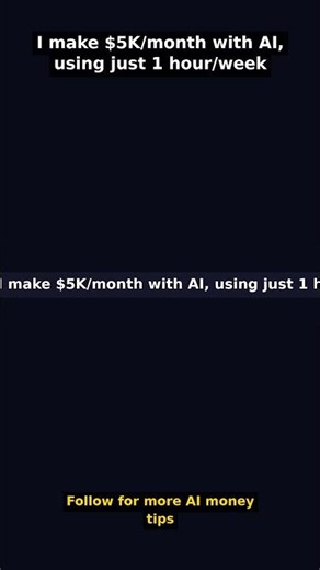 I make $5K/month with AI, using just 1 hour/week #Shorts