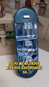 5 Grid Seasoning Storage Rack Keep your spices organized and within reach with this sleek and functional storage rack. #KitchenOrganizer #SeasoningRack #homeessentials | Homazing