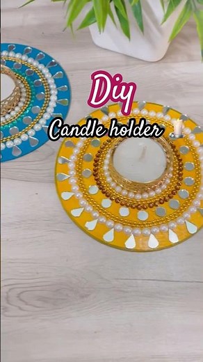 ✨ DIY Beautiful CD Candle Holder | Best Out of Waste Craft Idea | Easy Diwali Decoration ✨#diy #art