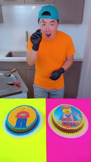 LEGO chocolate cake VS Spicy sauce ice cream challenge!🍨 #lego #funny by Ethan Funny Family