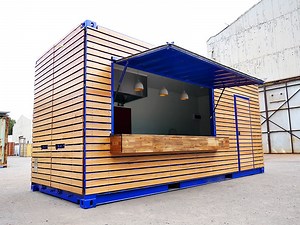 Shipping Container Cafes with Timber Facade - Pilbara Camel Trekking