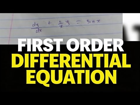 Calculus|• First Order DE explained + solved examples