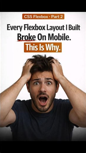 Why Every Flexbox Layout Breaks on Mobile #css #cssflexbox #uidesign #webdevelopment #shorts